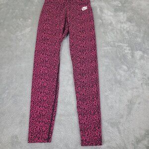 Nike Womens‎ Pink Leopard Workout Pants size Small Just Do It